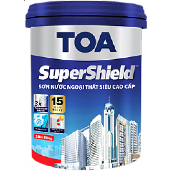 Sơn ngoại thất TOA Supershield siêu bóng - 5L